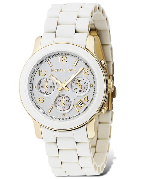 michael kors watch for women white leather|Michael Kors Watch for female.